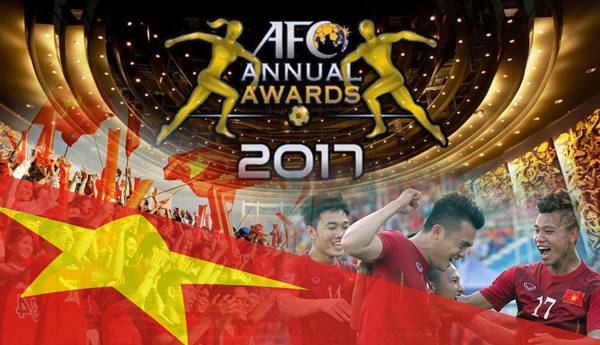 Bóng đá Việt Nam nhận 2 để cử trong danh sách rút gọn các giải thưởng AFC 2017
