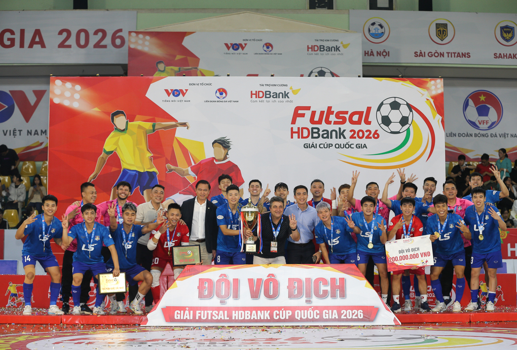 Thái Sơn Bắc bảo vệ thành công ngôi vương Cúp Quốc gia Futsal 2026
